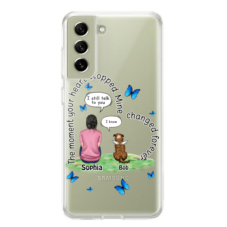 Personalized Girl Love Dog Transparent Silicone Phonecase Printed 22MAY-DT20