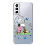 Personalized Girl Love Dog Transparent Silicone Phonecase Printed 22MAY-DT20