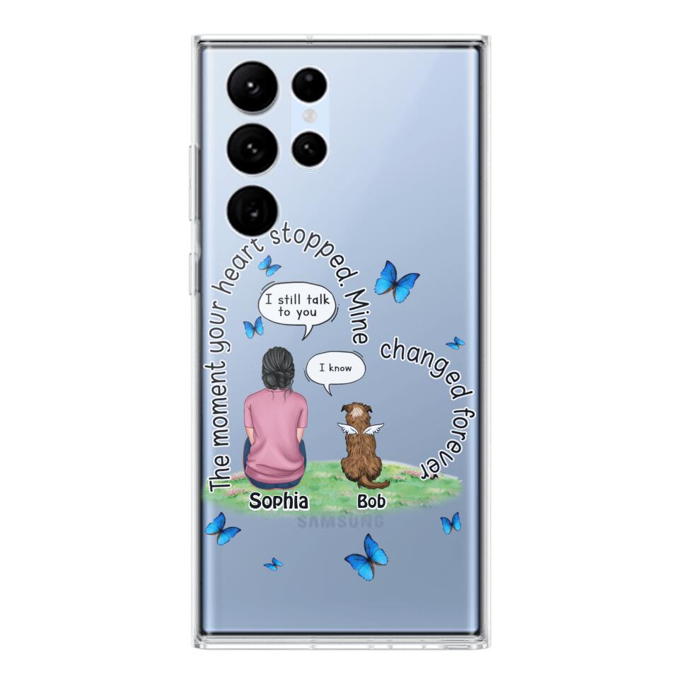 Personalized Girl Love Dog Transparent Silicone Phonecase Printed 22MAY-DT20