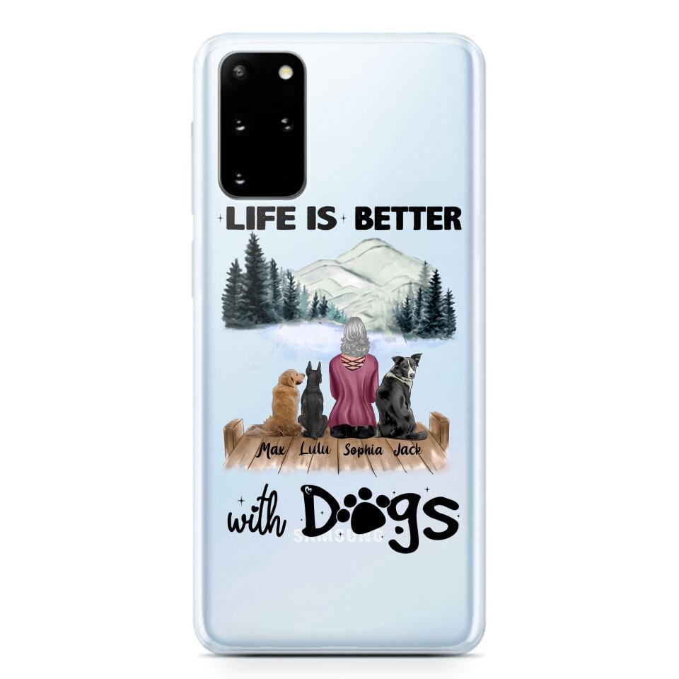 PERSONALIZED LIFE IS BETTER WITH DOGS SILICON PHONECASE NQVQ2105
