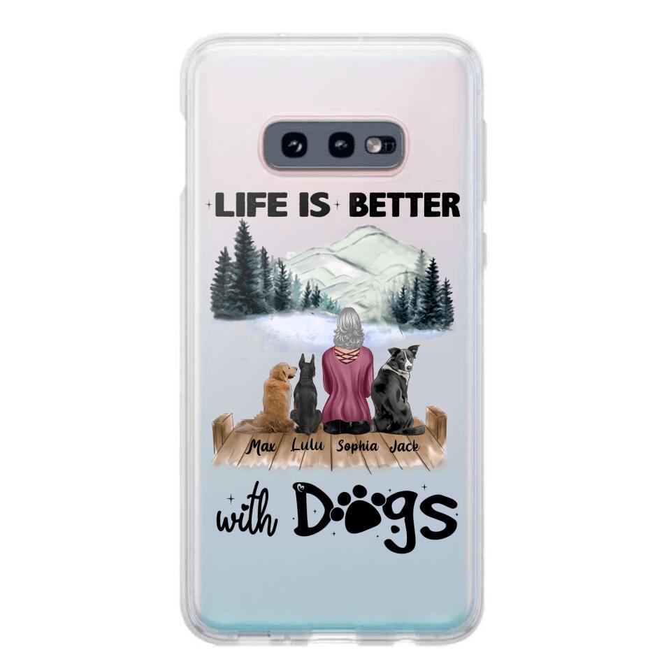 PERSONALIZED LIFE IS BETTER WITH DOGS SILICON PHONECASE NQVQ2105