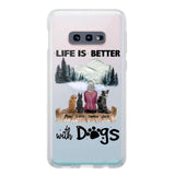 PERSONALIZED LIFE IS BETTER WITH DOGS SILICON PHONECASE NQVQ2105
