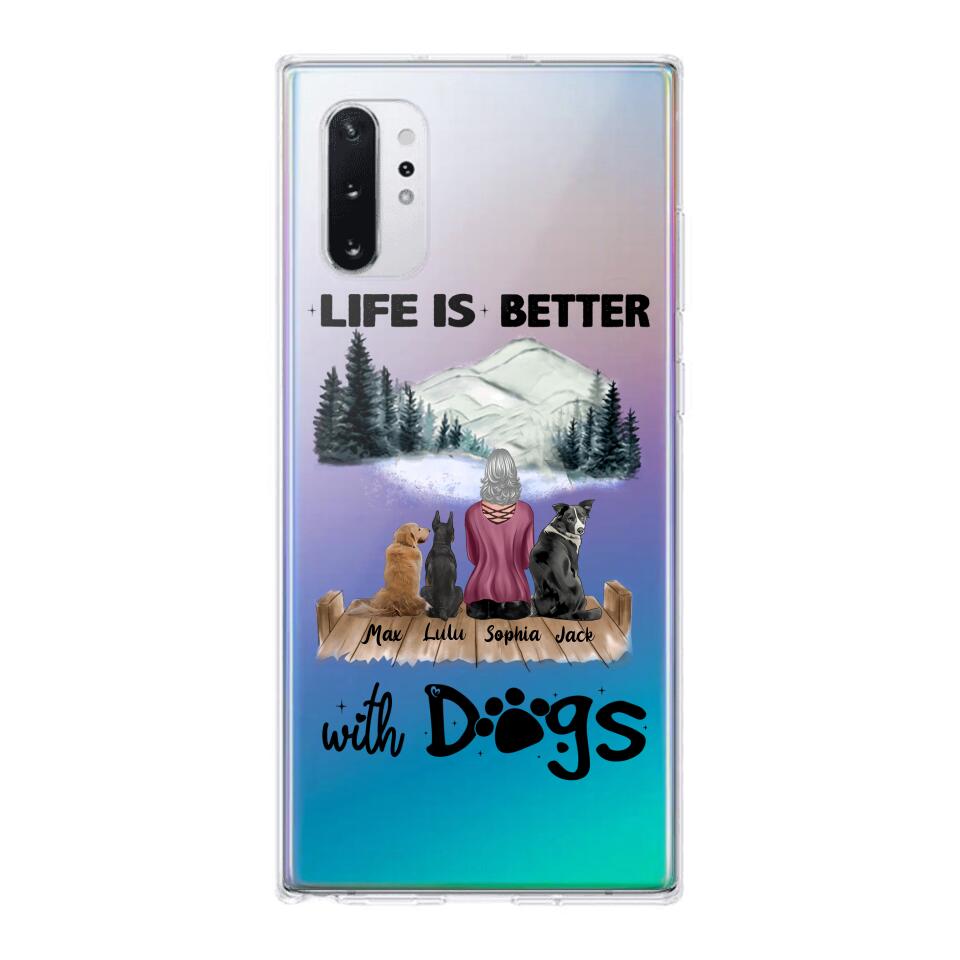 PERSONALIZED LIFE IS BETTER WITH DOGS SILICON PHONECASE NQVQ2105