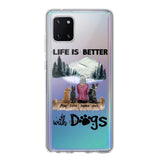 PERSONALIZED LIFE IS BETTER WITH DOGS SILICON PHONECASE NQVQ2105