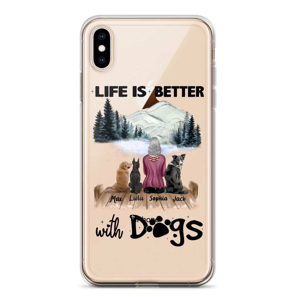 PERSONALIZED LIFE IS BETTER WITH DOGS SILICON PHONECASE NQVQ2105