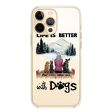 PERSONALIZED LIFE IS BETTER WITH DOGS SILICON PHONECASE NQVQ2105