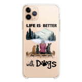 PERSONALIZED LIFE IS BETTER WITH DOGS SILICON PHONECASE NQVQ2105