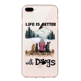 PERSONALIZED LIFE IS BETTER WITH DOGS SILICON PHONECASE NQVQ2105