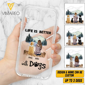 PERSONALIZED LIFE IS BETTER WITH DOGS SILICON PHONECASE NQVQ2105