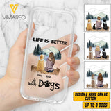 PERSONALIZED LIFE IS BETTER WITH DOGS SILICON PHONECASE NQVQ2105