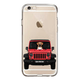 Personalized Jeep Dog Transparent Silicone Phonecase Printed 22MAY-HQ23