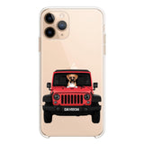 Personalized Jeep Dog Transparent Silicone Phonecase Printed 22MAY-HQ23