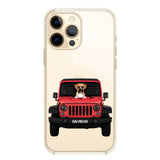 Personalized Jeep Dog Transparent Silicone Phonecase Printed 22MAY-HQ23
