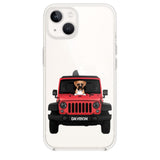 Personalized Jeep Dog Transparent Silicone Phonecase Printed 22MAY-HQ23