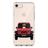 Personalized Jeep Dog Transparent Silicone Phonecase Printed 22MAY-HQ23