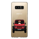 Personalized Jeep Dog Transparent Silicone Phonecase Printed 22MAY-HQ23