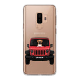 Personalized Jeep Dog Transparent Silicone Phonecase Printed 22MAY-HQ23