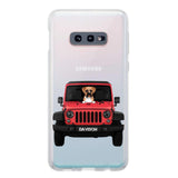 Personalized Jeep Dog Transparent Silicone Phonecase Printed 22MAY-HQ23