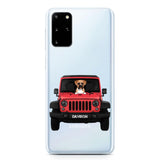 Personalized Jeep Dog Transparent Silicone Phonecase Printed 22MAY-HQ23