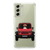 Personalized Jeep Dog Transparent Silicone Phonecase Printed 22MAY-HQ23