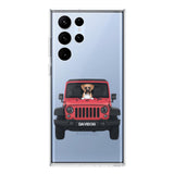 Personalized Jeep Dog Transparent Silicone Phonecase Printed 22MAY-HQ23