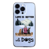 PERSONALIZED LIFE IS BETTER WITH DOGS SILICON PHONECASE NQVQ2105