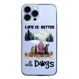 PERSONALIZED LIFE IS BETTER WITH DOGS SILICON PHONECASE NQVQ2105