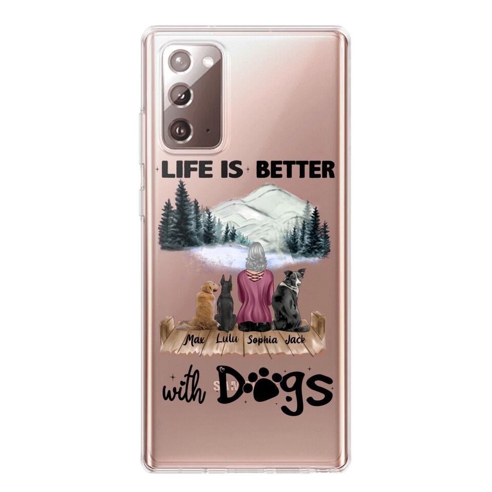 PERSONALIZED LIFE IS BETTER WITH DOGS SILICON PHONECASE NQVQ2105