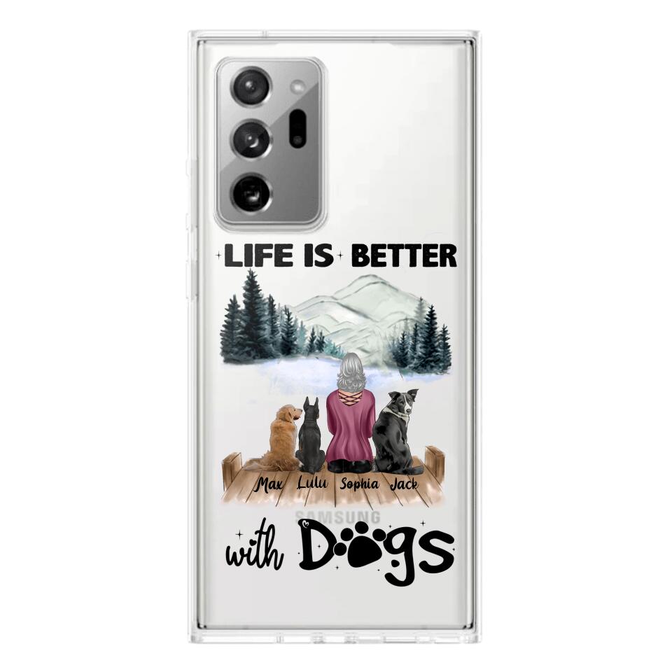 PERSONALIZED LIFE IS BETTER WITH DOGS SILICON PHONECASE NQVQ2105