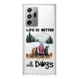 PERSONALIZED LIFE IS BETTER WITH DOGS SILICON PHONECASE NQVQ2105