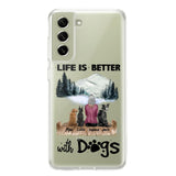 PERSONALIZED LIFE IS BETTER WITH DOGS SILICON PHONECASE NQVQ2105