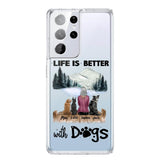 PERSONALIZED LIFE IS BETTER WITH DOGS SILICON PHONECASE NQVQ2105