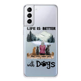 PERSONALIZED LIFE IS BETTER WITH DOGS SILICON PHONECASE NQVQ2105
