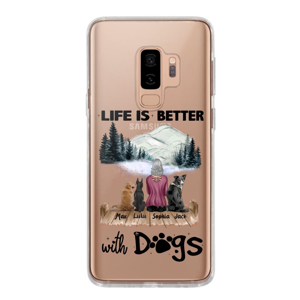PERSONALIZED LIFE IS BETTER WITH DOGS SILICON PHONECASE NQVQ2105