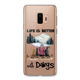 PERSONALIZED LIFE IS BETTER WITH DOGS SILICON PHONECASE NQVQ2105
