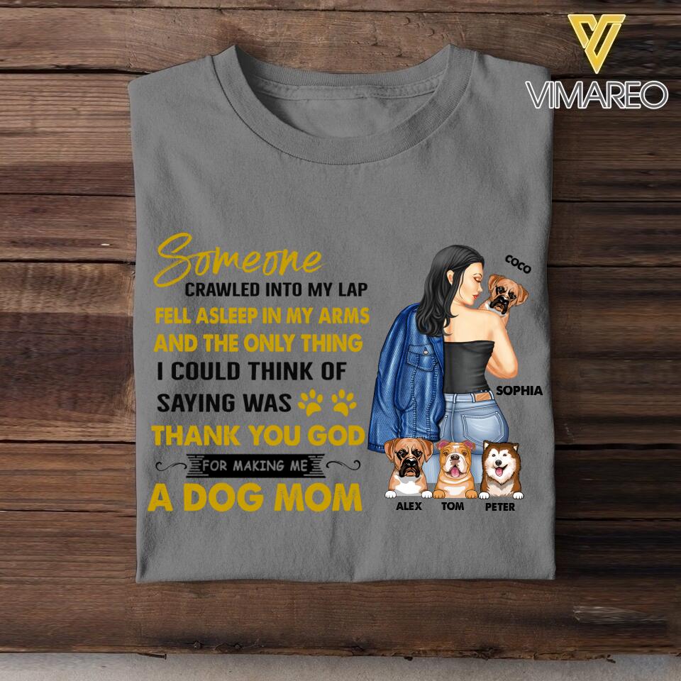 PERSONALIZED DOG MOM TSHIRTS NQHC2005