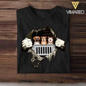 Personalized Jeep Dogs Tshirt Printed 22MAY-LN24