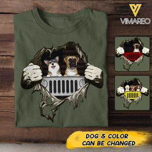 Personalized Jeep Dogs Tshirt Printed 22MAY-LN24
