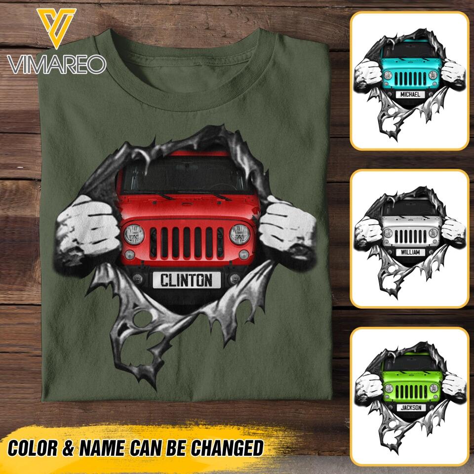 Personalized Jeep  Tshirt Printed 22MAY-DT24