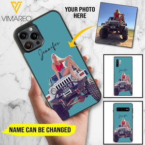 Personalized Jeep Girl Phone Case Printed 22MAY-HC24