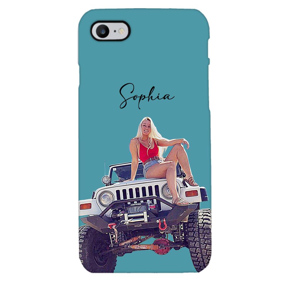 Personalized Jeep Girl Phone Case Printed 22MAY-HC24