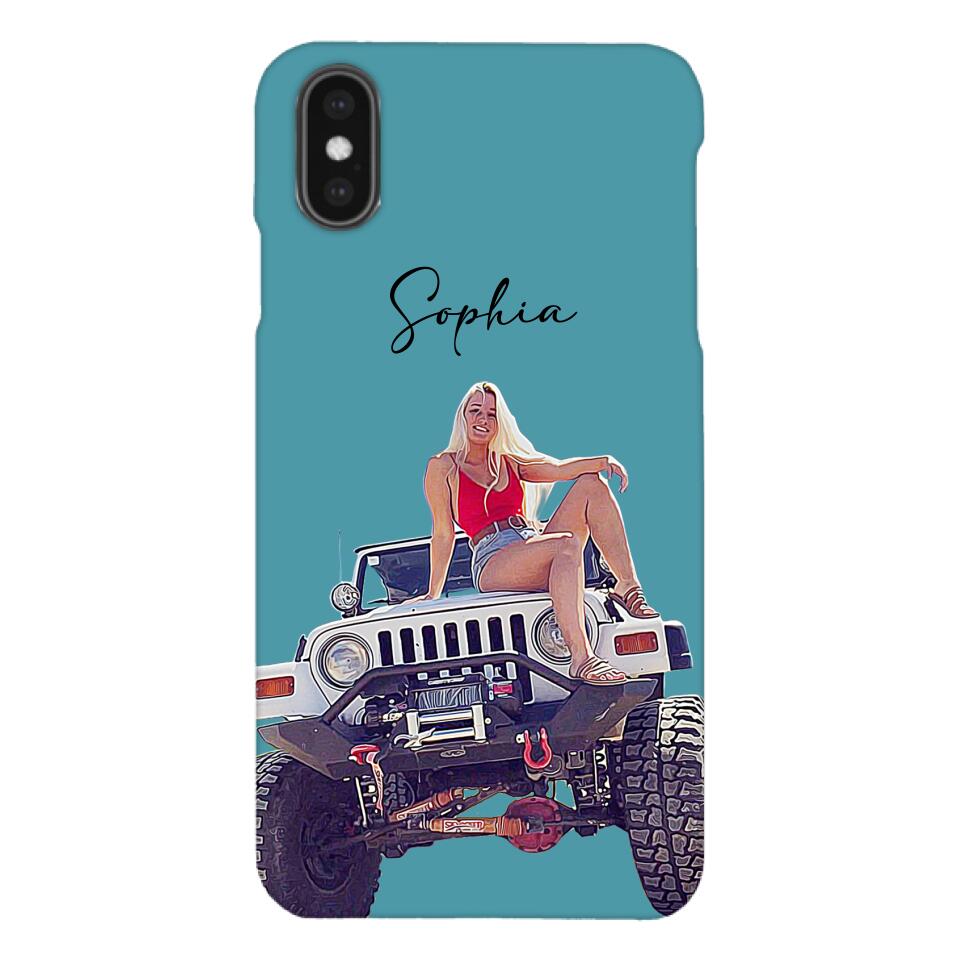 Personalized Jeep Girl Phone Case Printed 22MAY-HC24