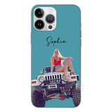 Personalized Jeep Girl Phone Case Printed 22MAY-HC24