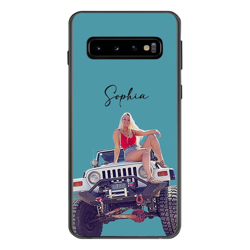 Personalized Jeep Girl Phone Case Printed 22MAY-HC24