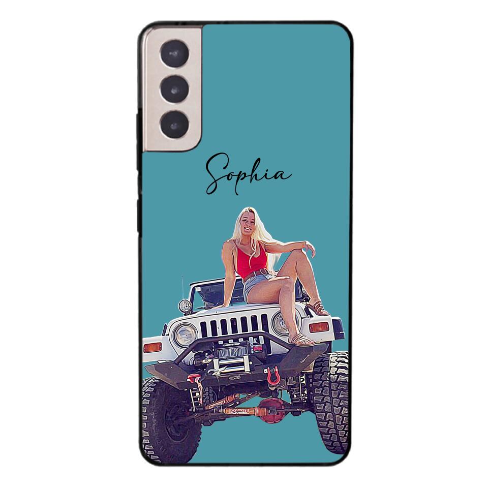 Personalized Jeep Girl Phone Case Printed 22MAY-HC24
