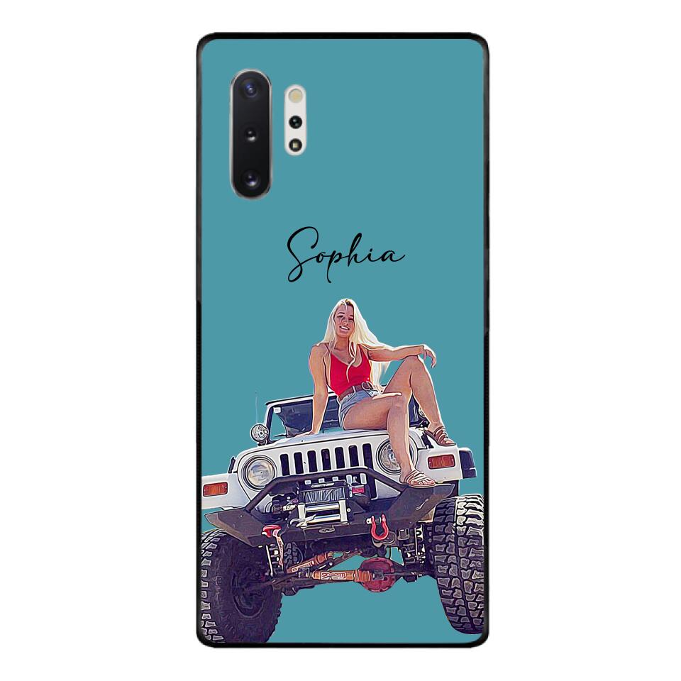 Personalized Jeep Girl Phone Case Printed 22MAY-HC24