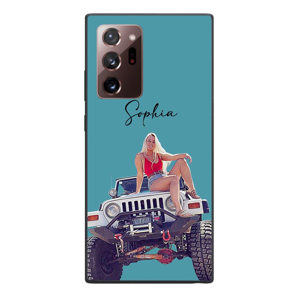 Personalized Jeep Girl Phone Case Printed 22MAY-HC24