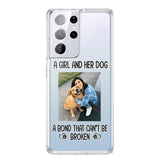 PERSONALIZED A GIRL AND HER DOG A BOND THAT CAN'T BE BROKEN SILICON PHONECASE QTTN2405