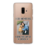 PERSONALIZED A GIRL AND HER DOG A BOND THAT CAN'T BE BROKEN SILICON PHONECASE QTTN2405
