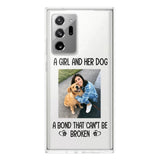 PERSONALIZED A GIRL AND HER DOG A BOND THAT CAN'T BE BROKEN SILICON PHONECASE QTTN2405